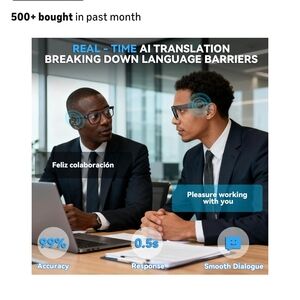 Smart AI Language Translation Glasses - Real-Time Communication Device